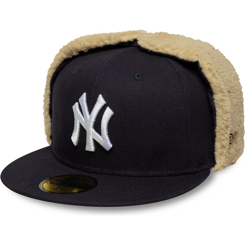 cappello-piatto-blu-marino-aderente-59fifty-dogear-world-series-dei-new-york-yankees-mlb-di-new-era