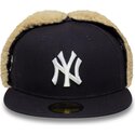 cappello-piatto-blu-marino-aderente-59fifty-dogear-world-series-dei-new-york-yankees-mlb-di-new-era