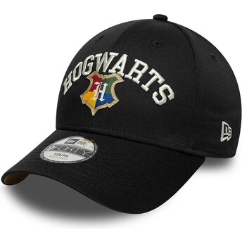 Cappello curvo nero snapback per bambino 9FORTY Wordmark dei Hogwarts Harry Potter di New Era