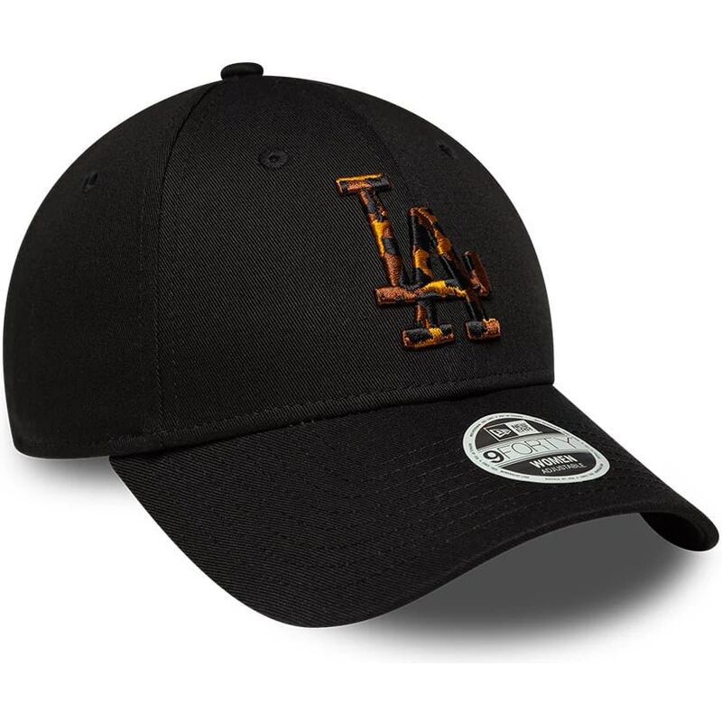 cappello-curvo-nero-cinghia-regolabile-9forty-tort-infill-dei-los-angeles-dodgers-mlb-di-new-era