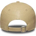 cappello-curvo-beige-cinghia-regolabile-9forty-pu-pattern-dei-new-york-yankees-mlb-di-new-era