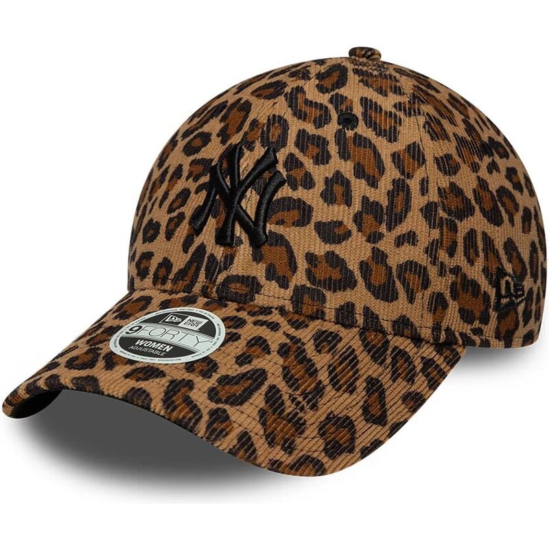 cappello-curvo-leopardato-cinghia-regolabile-9forty-leopard-cord-dei-new-york-yankees-mlb-di-new-era
