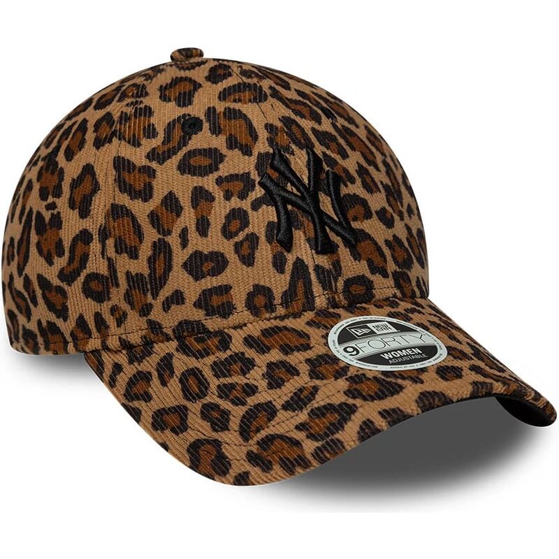 cappello-curvo-leopardato-cinghia-regolabile-9forty-leopard-cord-dei-new-york-yankees-mlb-di-new-era