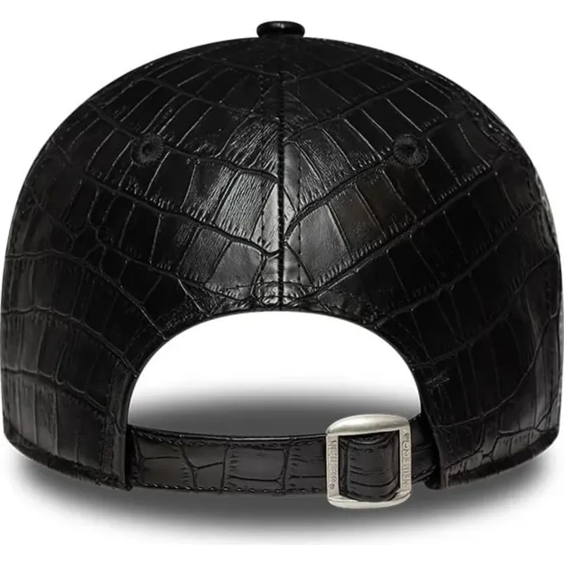 cappello-curvo-nero-cinghia-regolabile-9forty-pu-pattern-dei-new-york-yankees-mlb-di-new-era cappello-curvo-nero-cinghia-regolabile-9forty-pu-pattern-dei-new-york-yankees-mlb-di-new-era