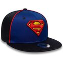 cappello-piatto-blu-snapback-per-bambino-9fifty-piping-dei-superman-dc-comics-di-new-era