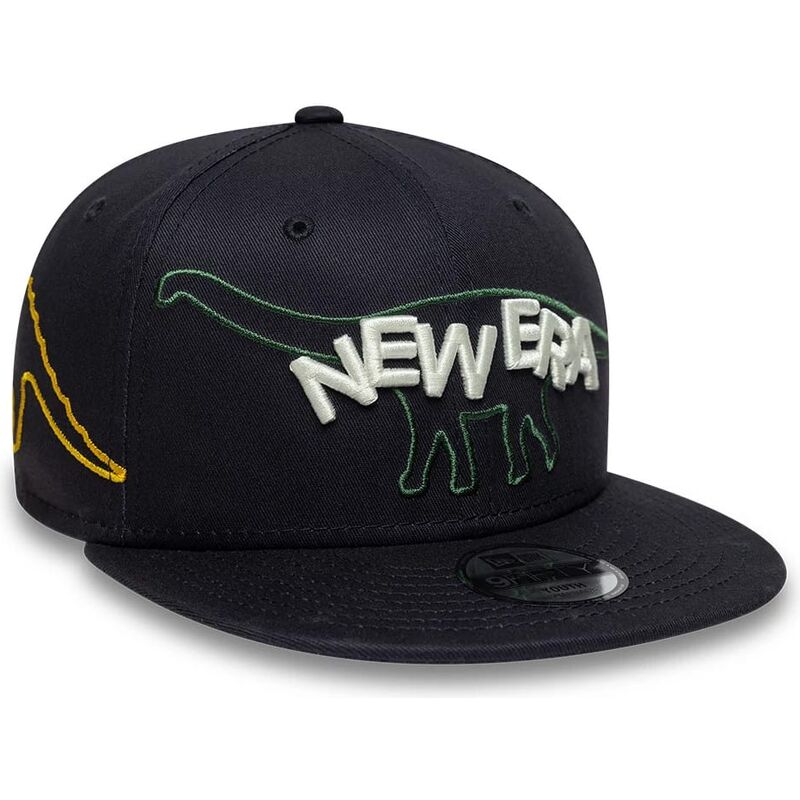 cappello-piatto-blu-marino-snapback-per-bambino-9fifty-dino-di-new-era cappello-piatto-blu-marino-snapback-per-bambino-9fifty-dino-di-new-era