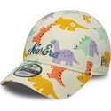 cappello-curvo-multicolore-cinghia-regolabile-9forty-all-over-print-dino-di-new-era