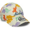 cappello-curvo-multicolore-cinghia-regolabile-9forty-all-over-print-dino-di-new-era