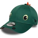cappello-curvo-verde-snapback-per-bambino-9forty-dino-face-di-new-era