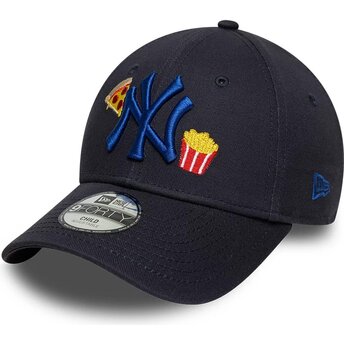 Cappello curvo blu marino cinghia regolabile per bambino 9FORTY Food Icon dei New York Yankees MLB di New Era