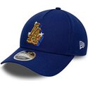 cappello-curvo-blu-snapback-9forty-m-crown-a-frame-emblem-dei-los-angeles-dodgers-mlb-di-new-era