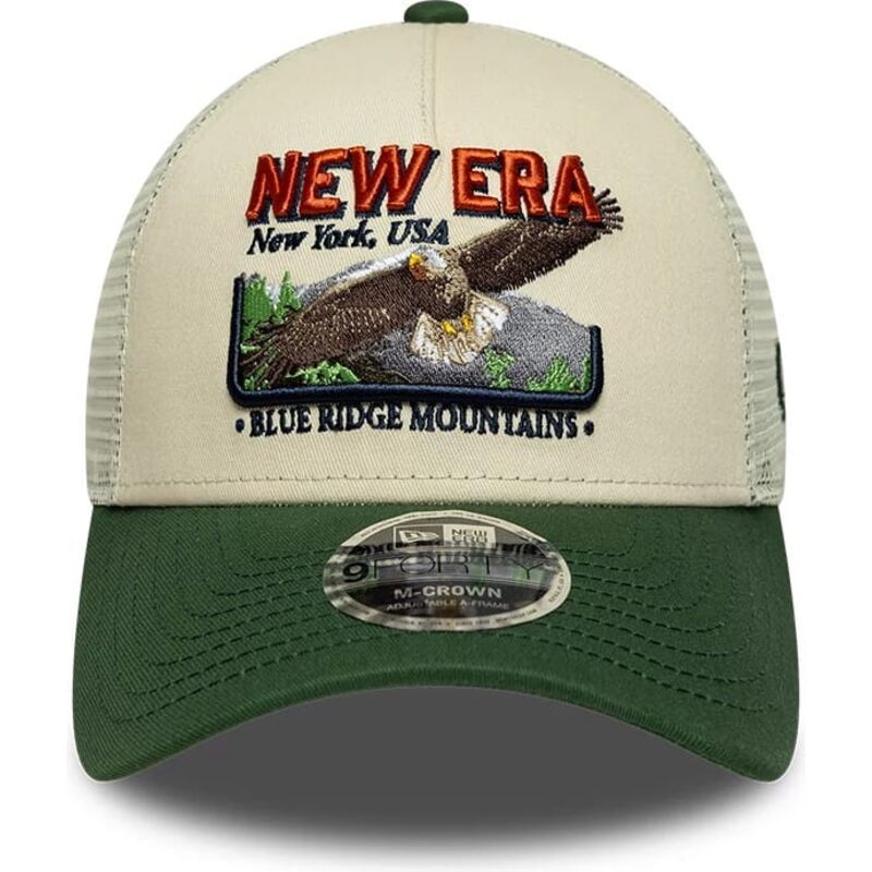 cappello-curvo-verde-snapback-9forty-m-crown-a-frame-graphic-di-new-era