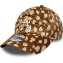 cappello-curvo-marrone-cinghia-regolabile-9twenty-animal-print-dei-los-angeles-dodgers-mlb-di-new-era