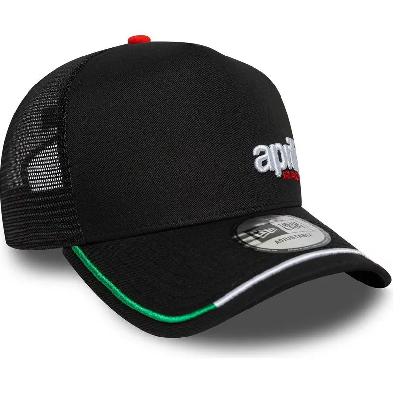 cappello-curvo-nero-snapback-e-frame-flawless-aprilia-piaggio-di-new-era