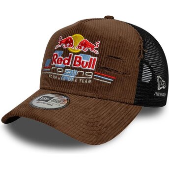 Cappello curvo marrone snapback A Frame Distressed Cord dei Red Bull Racing Formula 1 di New Era