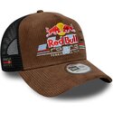 cappello-curvo-marrone-snapback-a-frame-distressed-cord-dei-red-bull-racing-formula-1-di-new-era