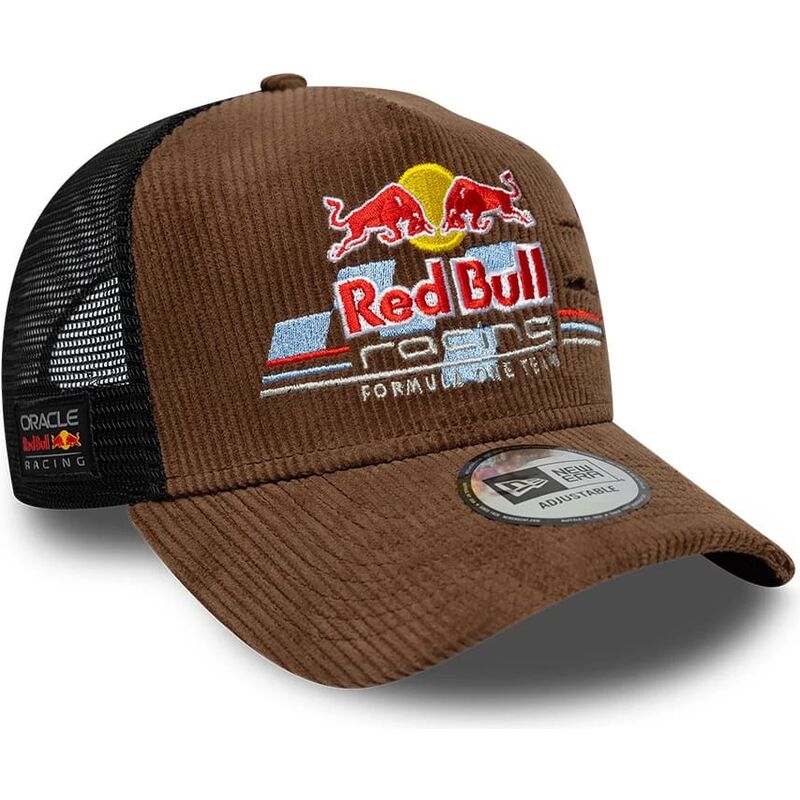 cappello-curvo-marrone-snapback-a-frame-distressed-cord-dei-red-bull-racing-formula-1-di-new-era
