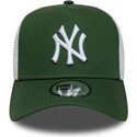 cappello-curvo-verde-snapback-a-frame-league-essential-dei-new-york-yankees-mlb-di-new-era