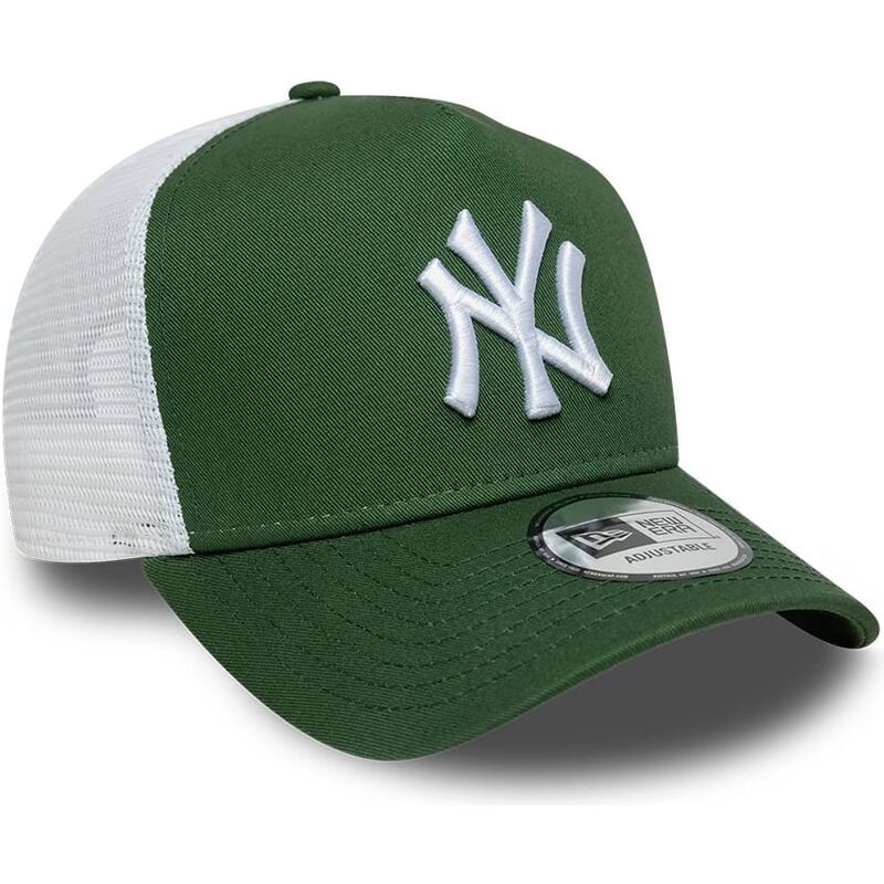 cappello-curvo-verde-snapback-a-frame-league-essential-dei-new-york-yankees-mlb-di-new-era