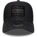 cappello-curvo-nero-snapback-a-frame-patch-denim-di-new-era