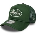 cappello-curvo-verde-snapback-a-frame-oval-patch-foam-di-new-era
