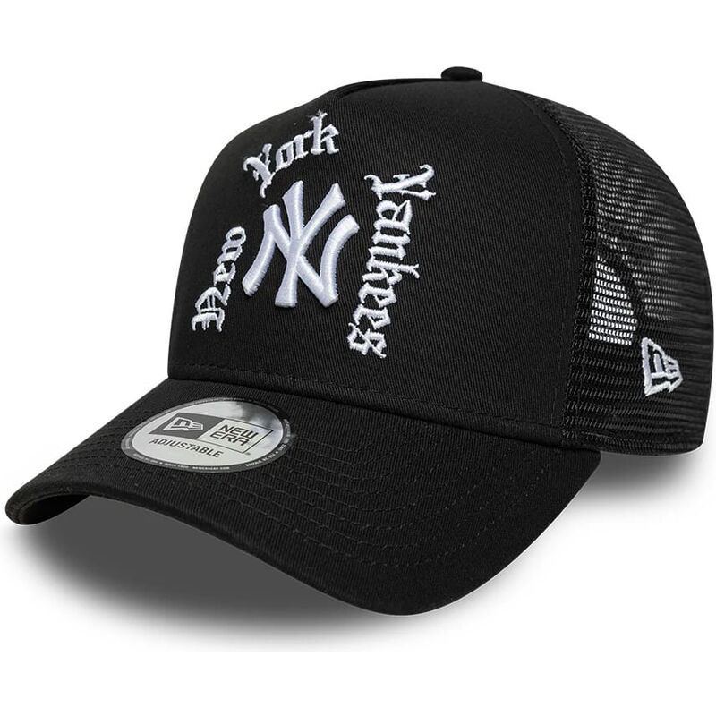 cappello-curvo-nero-snapback-a-frame-wordmark-dei-new-york-yankees-mlb-di-new-era
