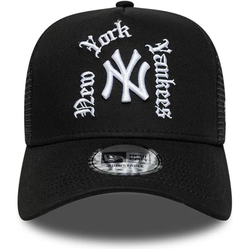 cappello-curvo-nero-snapback-a-frame-wordmark-dei-new-york-yankees-mlb-di-new-era