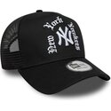cappello-curvo-nero-snapback-a-frame-wordmark-dei-new-york-yankees-mlb-di-new-era