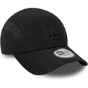 cappello-curvo-nero-snapback-runner-tech-midi-dei-los-angeles-dodgers-mlb-di-new-era