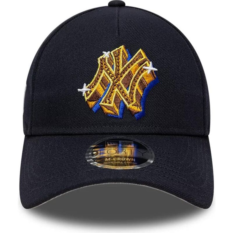 cappello-curvo-blu-marino-snapback-9forty-m-crown-a-frame-emblem-dei-new-york-yankees-mlb-di-new-era