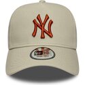 cappello-curvo-beige-snapback-e-frame-league-essential-dei-new-york-yankees-mlb-di-new-era