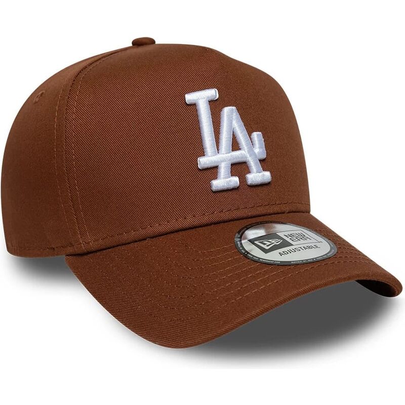 cappello-curvo-marrone-snapback-e-frame-league-essential-dei-los-angeles-dodgers-mlb-di-new-era