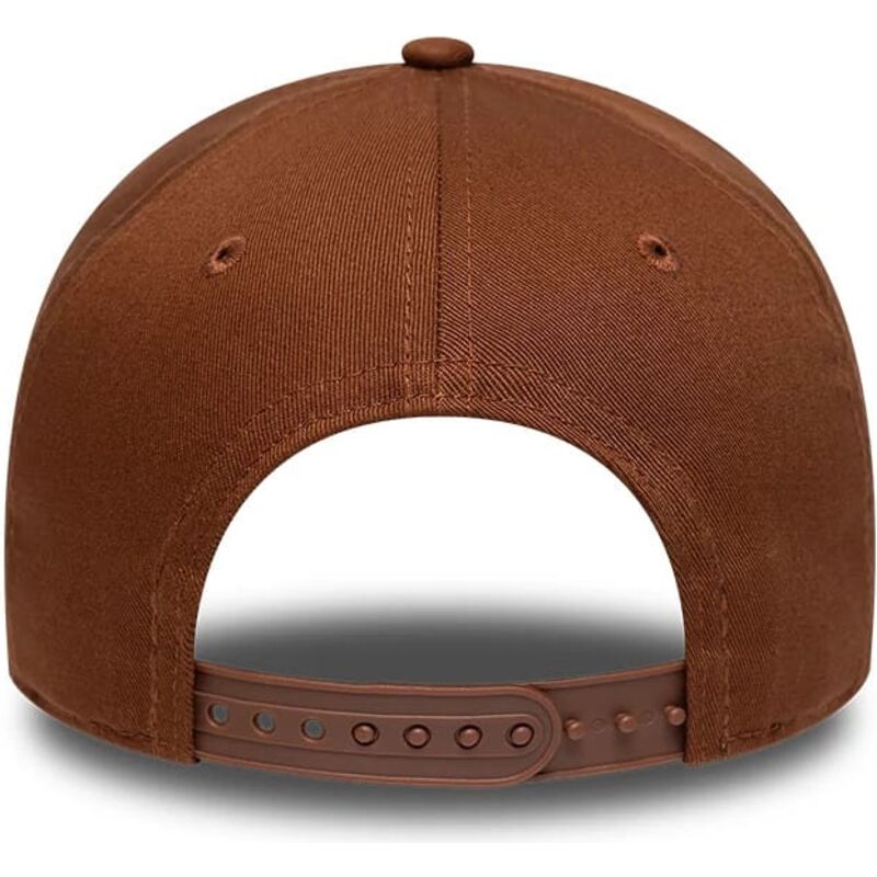 cappello-curvo-marrone-snapback-e-frame-league-essential-dei-los-angeles-dodgers-mlb-di-new-era
