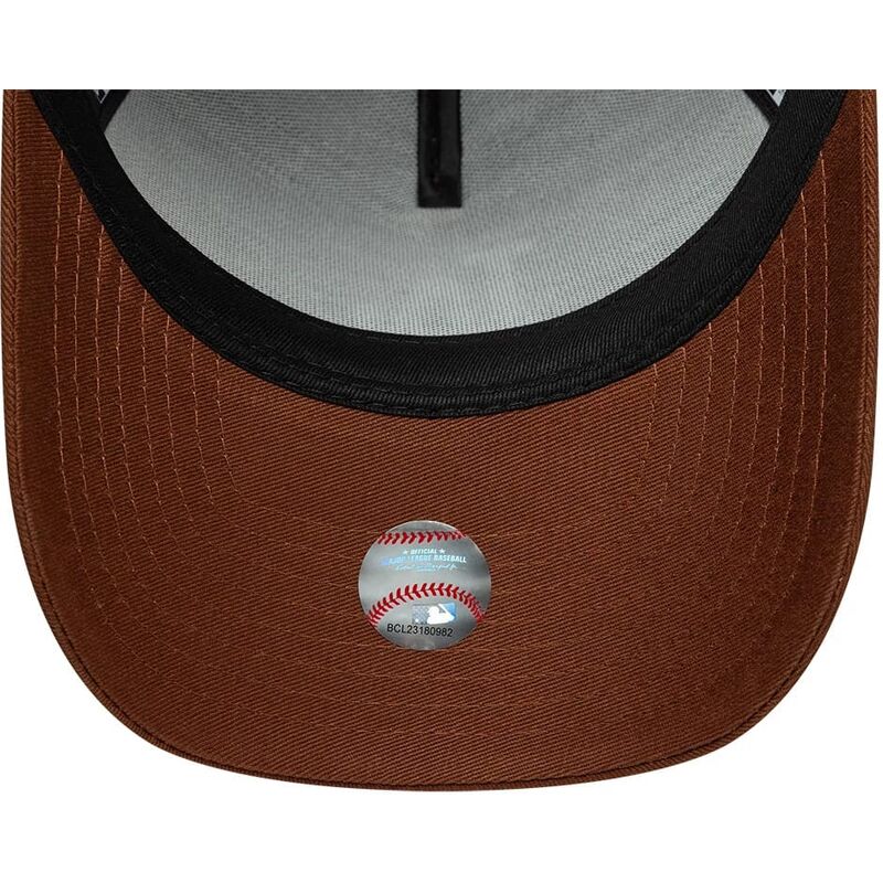 cappello-curvo-marrone-snapback-e-frame-league-essential-dei-los-angeles-dodgers-mlb-di-new-era
