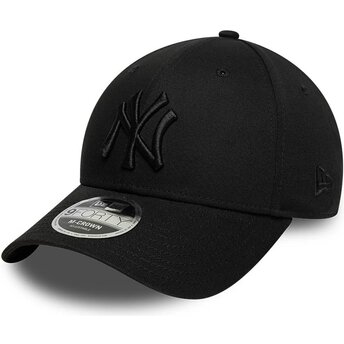Cappello curvo nero snapback 9FORTY M-Crown dei New York Yankees MLB di New Era