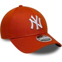 cappello-curvo-arancia-snapback-9forty-m-crown-dei-new-york-yankees-mlb-di-new-era