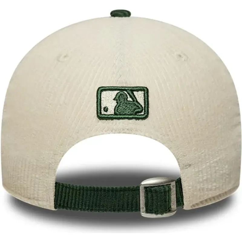 cappello-curvo-beige-snapback-9forty-m-crown-cord-dei-los-angeles-dodgers-mlb-di-new-era