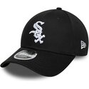 cappello-curvo-nero-snapback-9forty-m-crown-side-script-dei-chicago-white-sox-mlb-di-new-era