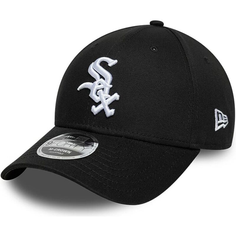 cappello-curvo-nero-snapback-9forty-m-crown-side-script-dei-chicago-white-sox-mlb-di-new-era