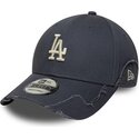 cappello-curvo-grigio-cinghia-regolabile-9forty-stitched-dei-los-angeles-dodgers-mlb-di-new-era