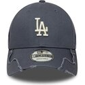cappello-curvo-grigio-cinghia-regolabile-9forty-stitched-dei-los-angeles-dodgers-mlb-di-new-era
