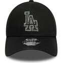 cappello-curvo-nero-cinghia-regolabile-9forty-metallic-outline-dei-los-angeles-dodgers-mlb-di-new-era