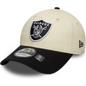 cappello-curvo-beige-cinghia-regolabile-9forty-colour-block-dei-las-vegas-raiders-nfl-di-new-era