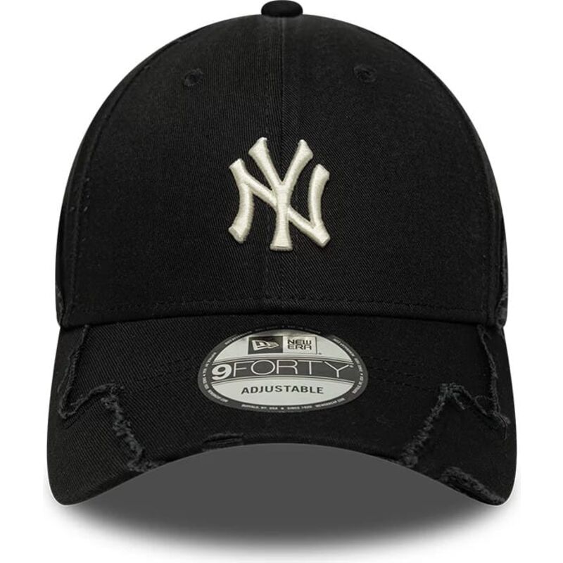cappello-curvo-nero-cinghia-regolabile-9forty-stitched-dei-new-york-yankees-mlb-di-new-era