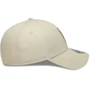 cappello-curvo-beige-cinghia-regolabile-9forty-faux-pony-infill-dei-los-angeles-dodgers-mlb-di-new-era