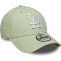 cappello-curvo-verde-cinghia-regolabile-9forty-league-ess-9forty-league-essential-dei-los-angeles-dodgers-mlb-di-new-era