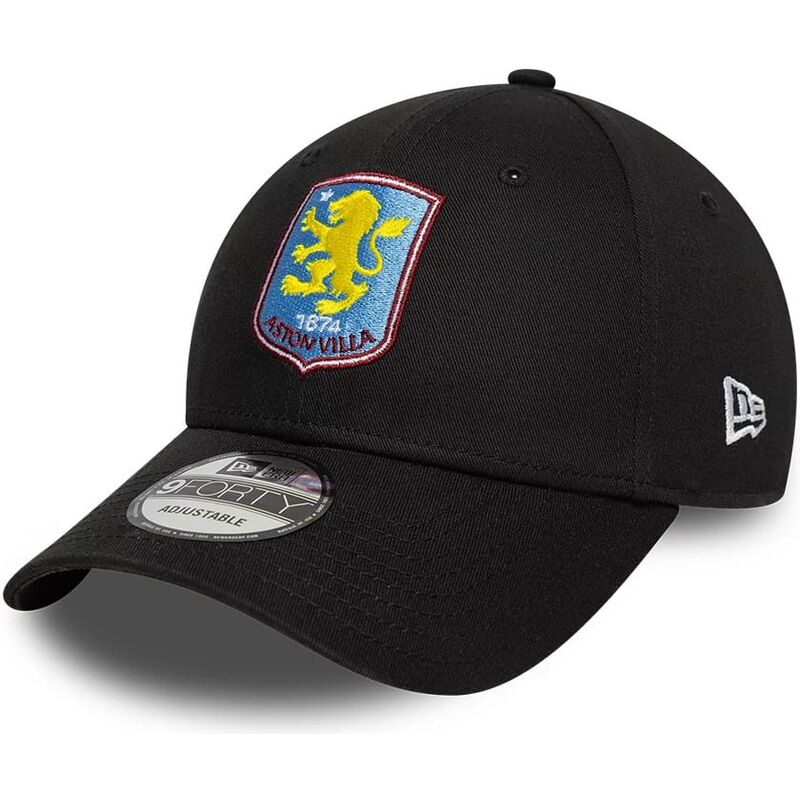cappello-curvo-nero-cinghia-regolabile-9forty-core-dei-aston-villa-football-club-premier-league-di-new-era cappello-curvo-nero-cinghia-regolabile-9forty-core-dei-aston-villa-football-club-premier-league-di-new-era