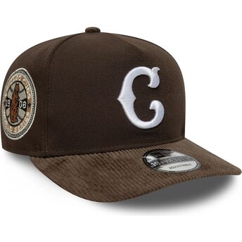 Cappello curvo marrone snapback 19TWENTY Cooperstown Cord dei Chicago Cubs MLB di New Era