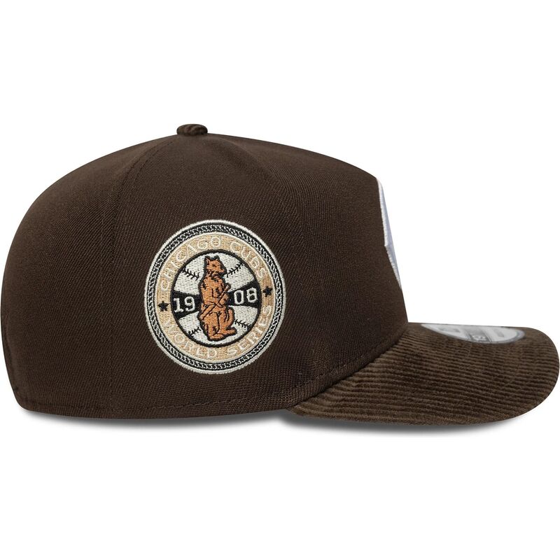 cappello-curvo-marrone-snapback-19twenty-cooperstown-cord-dei-chicago-cubs-mlb-di-new-era