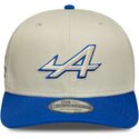 cappello-curvo-beige-snapback-9seventy-stretch-snap-contrast-visor-dei-alpine-f1-team-formula-1-di-new-era
